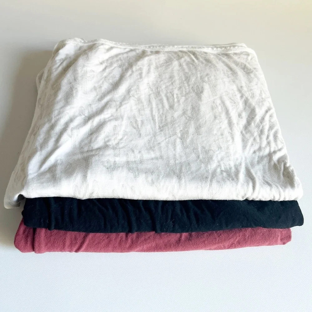 Lou Lou Little Buggins Bundle Lot (3)‎ Baby Nursery Bamboo Swaddle Blankets